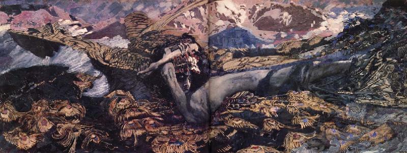 The demon tumbled, Mikhail Vrubel